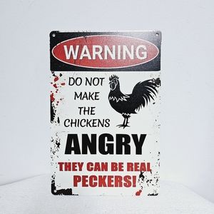 Amazon Home Art Prints Warning Sign - Red, Black, White